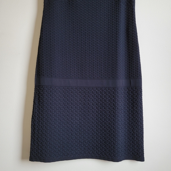 D. Exterior Textured Square Neck Dress - Picture 9 of 11